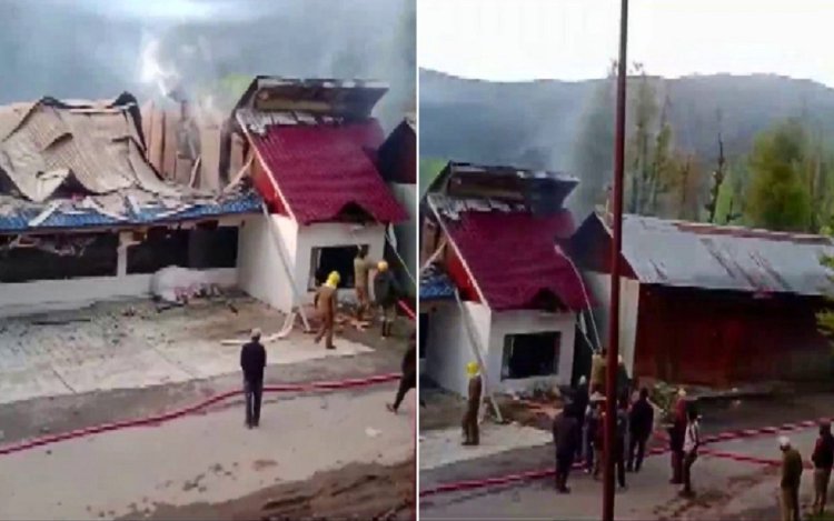 कश्मीर के एक होटल में आग लगने से दो लोगों की मौत, पांच अन्य घायल