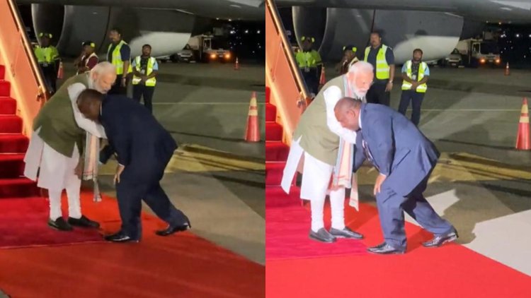 प्रधानमंत्री नरेंद्र मोदी पापुआ न्यू गिनी पहुंचे
