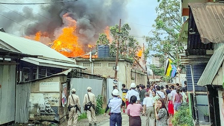 इंफाल में केंद्रीय मंत्री रंजन के घर में अज्ञात लोगों ने लगाई आग