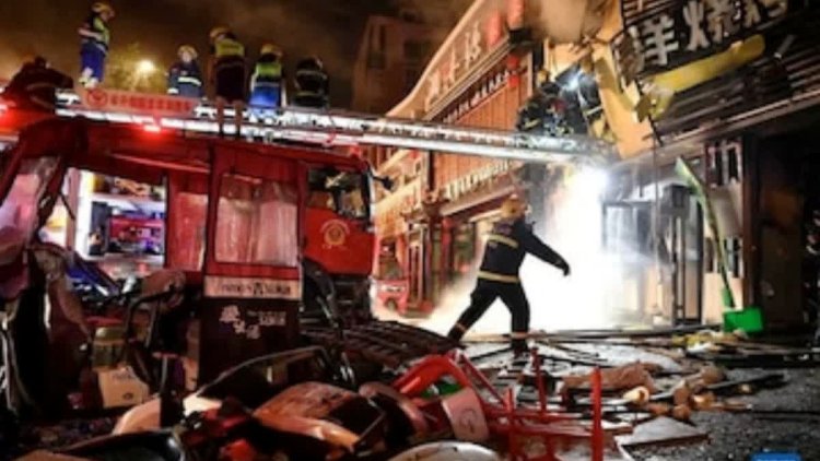चीन के यिनचुआन में रेस्तरां में जबरदस्त विस्फोट