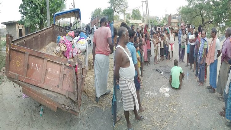 मुंगेर में ट्रैक्टर और ट्रक की टक्कर में एक व्यक्ति की मौत, 14 घायल