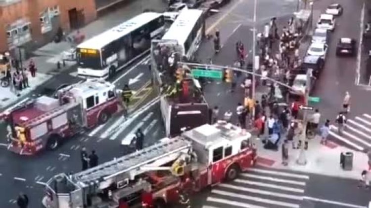 न्यूयॉर्क बस दुर्घटना में 80 से अधिक लोग घायल