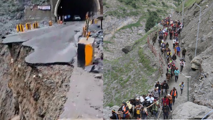 बारिश के कारण अमरनाथ यात्रा का नया जत्था नहीं हुआ रवाना, जम्मू-श्रीनगर राष्ट्रीय राजमार्ग बंद