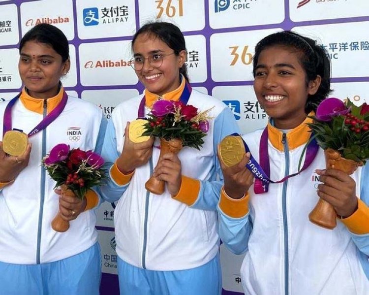 तीरंदाजी महिला कंपाउंड टीम ने जीता स्वर्ण पदक