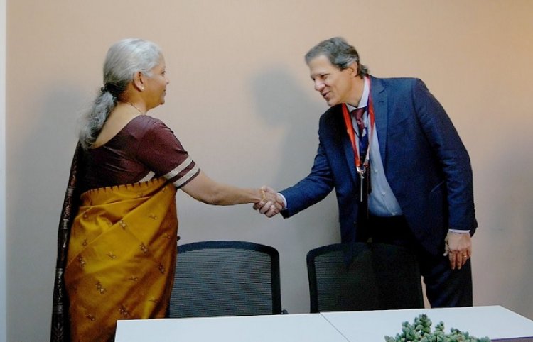 सीतारमण ने की ब्राजील के आर्थिक मामलों के मंत्री से की मुलाकात