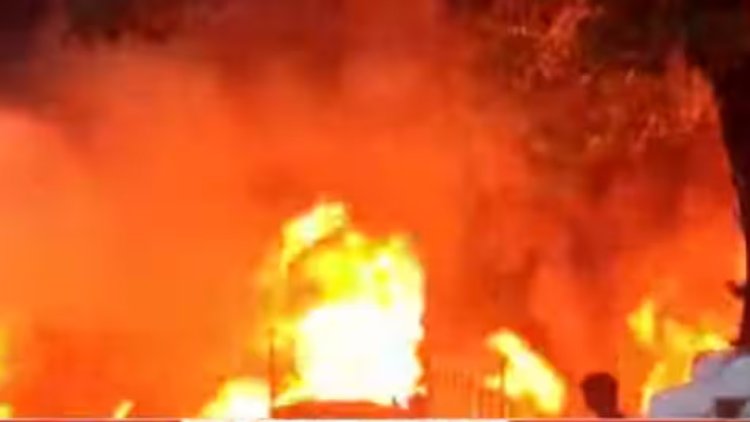 हैदराबाद के बंजाराघाट इलाके में केमिकल गोदाम में लगी भीषण आग