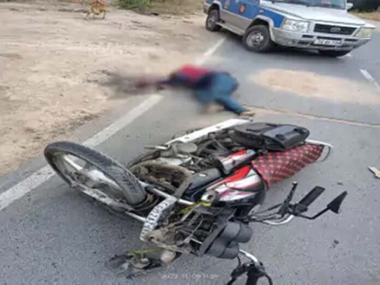 पिकअप की टक्कर से मोटर साइकिल सवार युवक की मौत