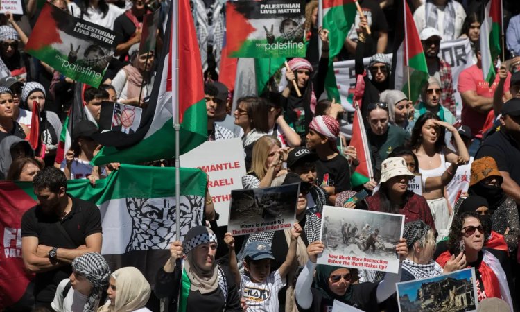 ऑस्ट्रेलिया में फिलिस्तीन समर्थक विरोध प्रदर्शन के दौरान 20 लोग गिरफ्तार