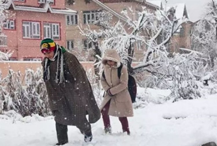 कश्मीर में जारी है सर्दी का प्रकोप ठंड जारी