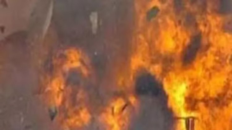 बिहार के दरभंगा जिले :मोरो थाना में अपराधियों ने लगायी आग