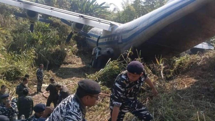 मिजोरम के लेंगपुई हवाईअड्डे पर म्यांमार सेना का विमान दुर्घटनाग्रस्त